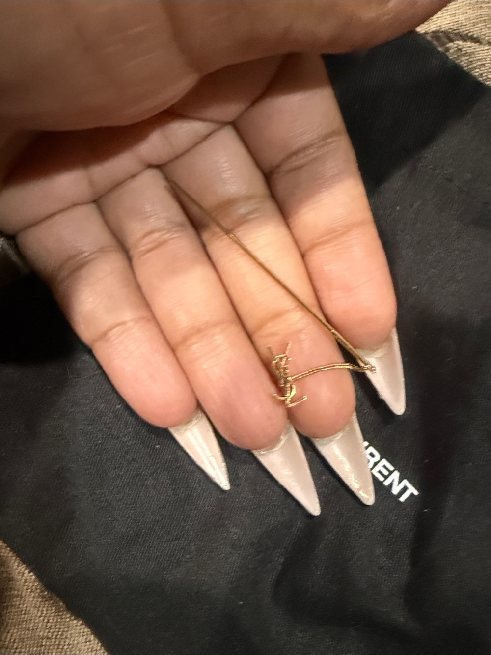 Yves Saint Laurent (YSL) Gold Logo Necklace